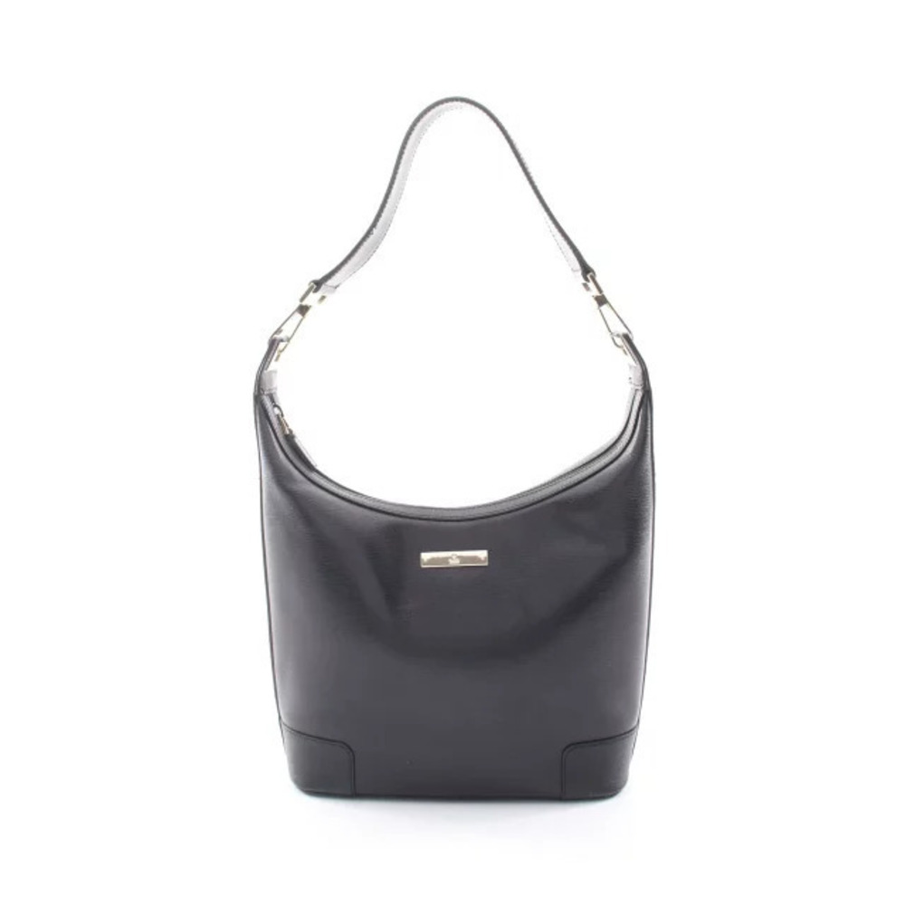 Gucci black leather hobo shoulder bag crescent silhouette